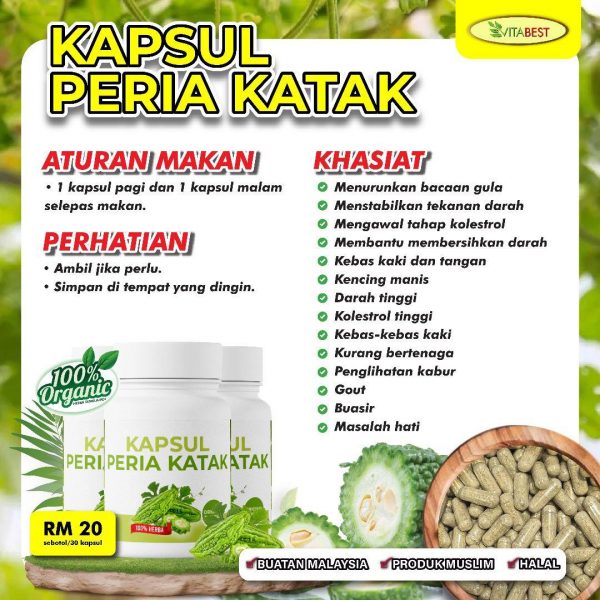 KAPSUL PERIA KATAK 30 BIJI